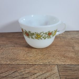 Pyrex Slice Of Life Tea Coffee Cup White Milk Glass Vegetable Pattern